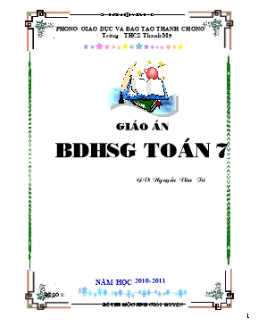 Tuyển chọn 55 đề thi học sinh giỏi Toán 7 có đáp án